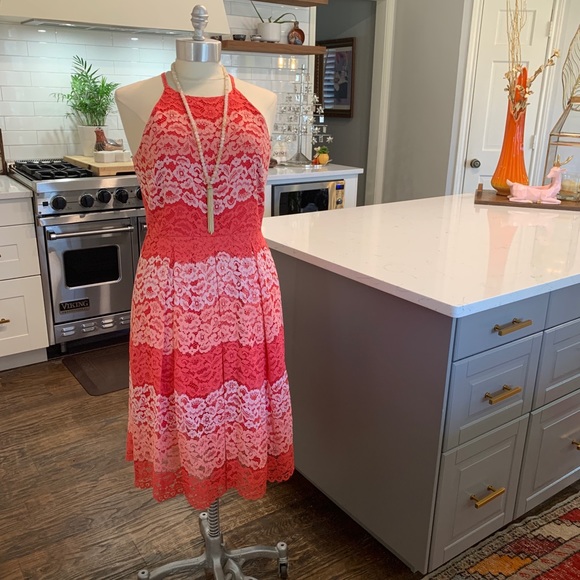 NWT Belle Badgley Mischka Peggy Lace Floral Dress - Picture 2 of 10